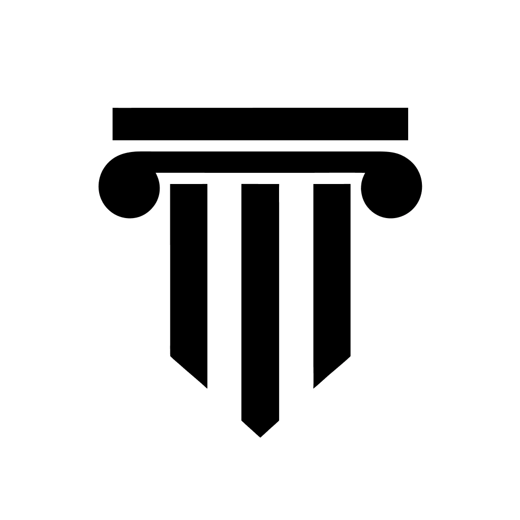 Empire Biz app icon — the same Roman column mark on white